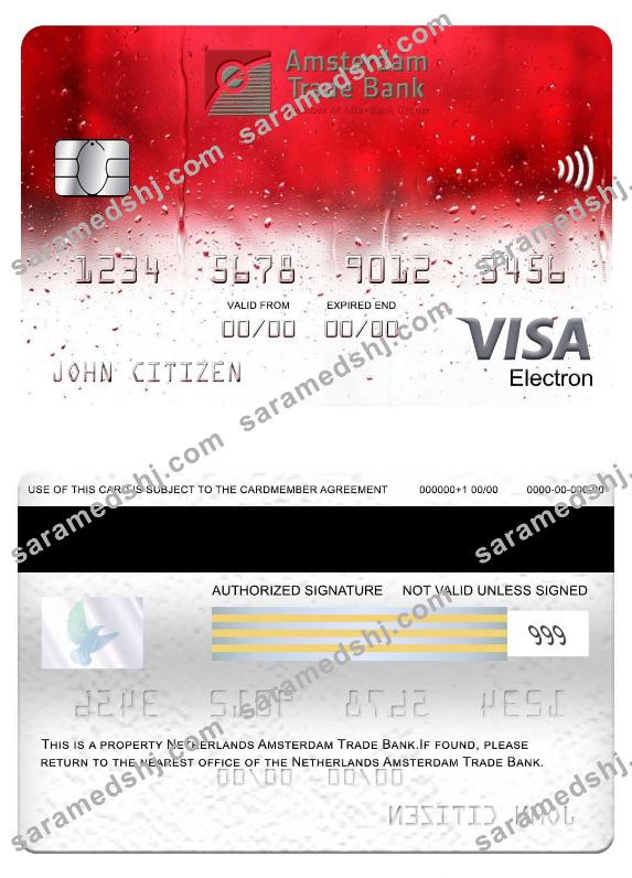 Netherlands Amsterdam Trade Bank visa electron card